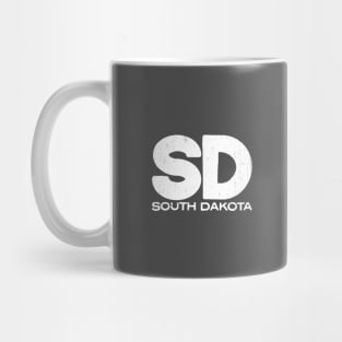 SD South Dakota Vintage State Typography Mug